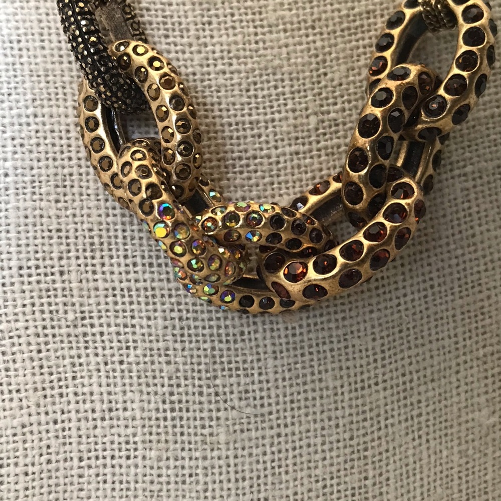 REDUCED-LN J. Crew Pave Linked Rhinestone NEcklace - Picture 2 of 5